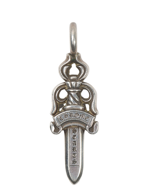 Pre-owned Chrome Hearts Large Dagger Heart Pendant Ball Chain Necklace In  Silver | ModeSens