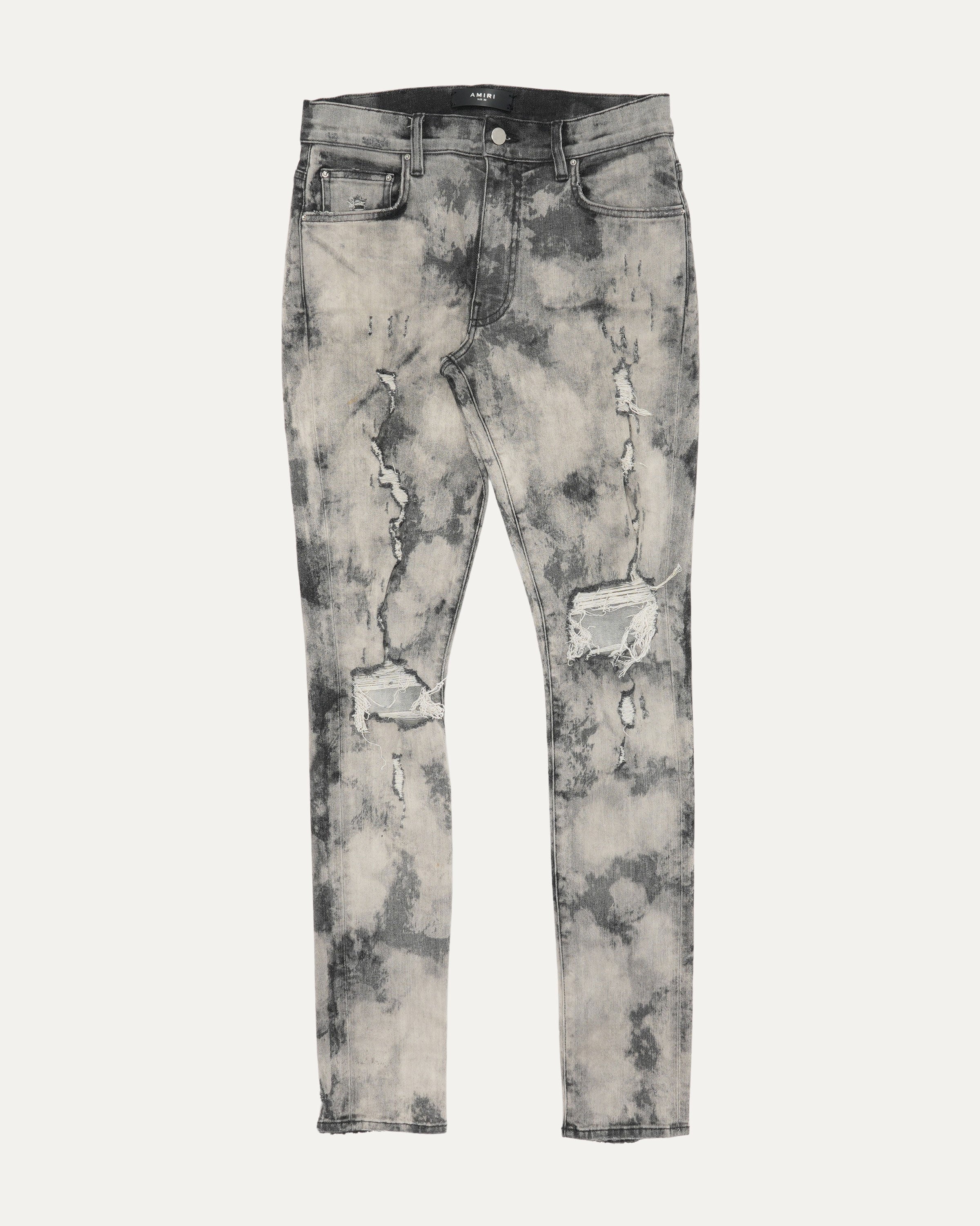 Distressed Bleached Skinny Jeans