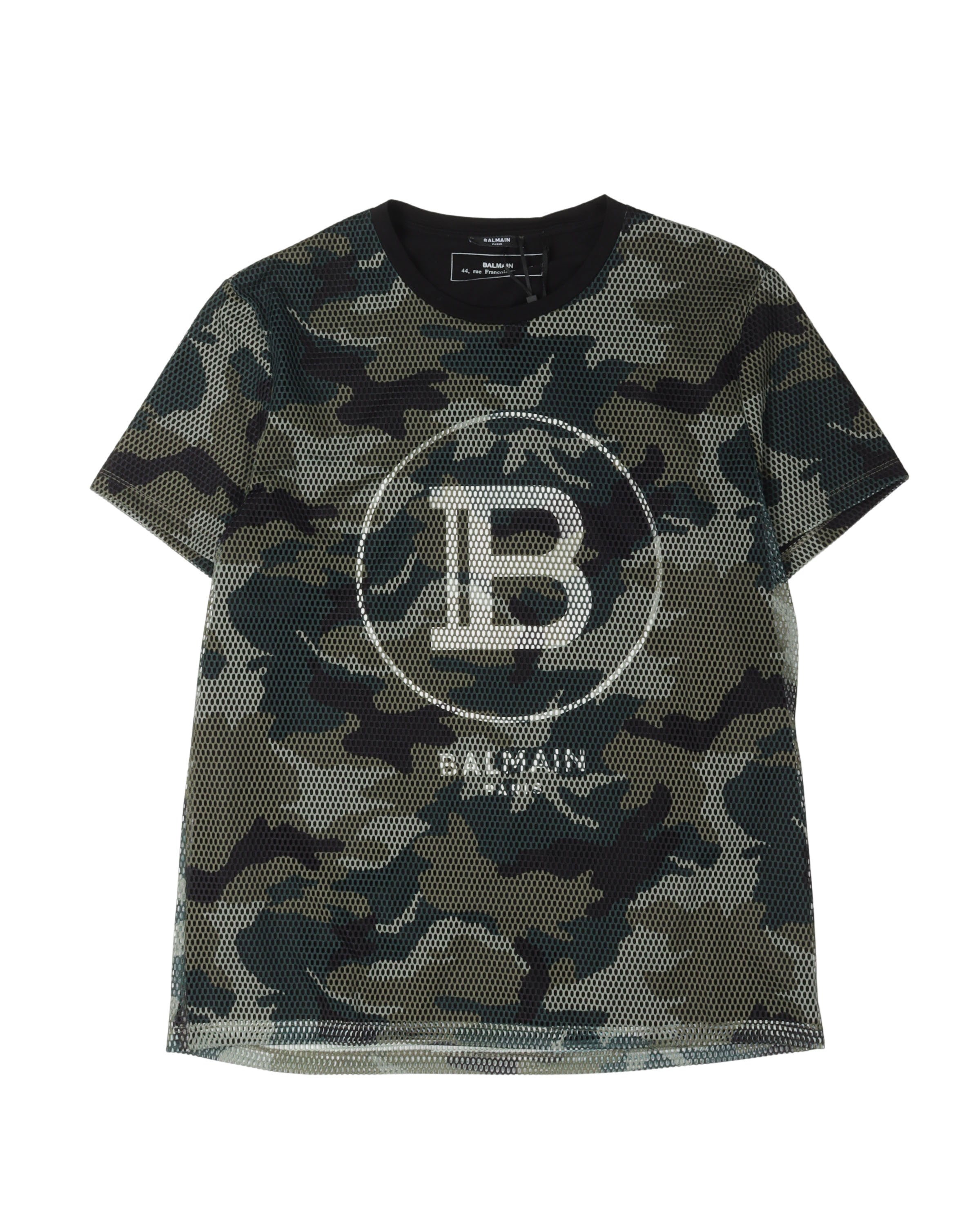 Camouflage Mesh Graphic T-Shirt