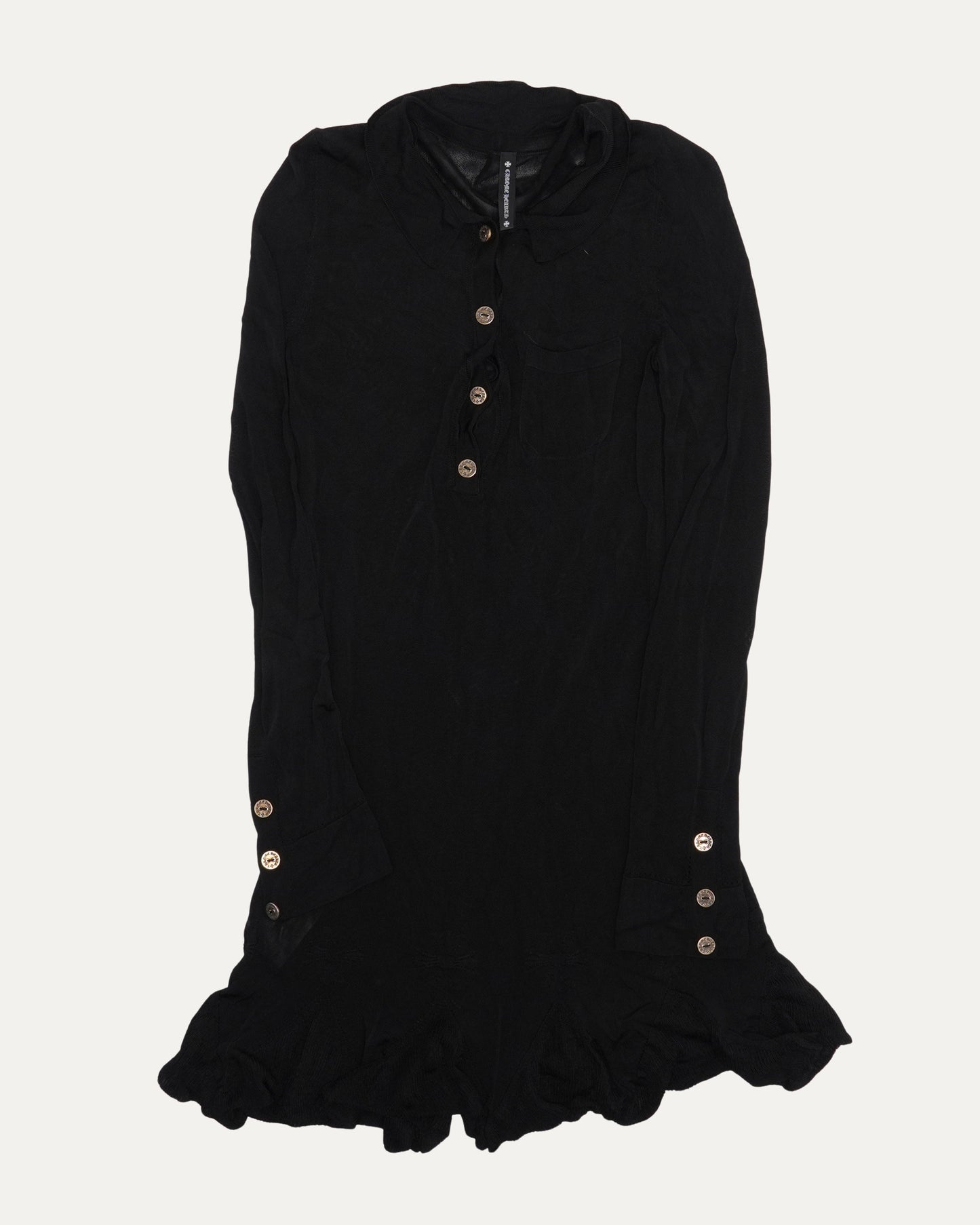 Knit Collared Long Sleeve Dress