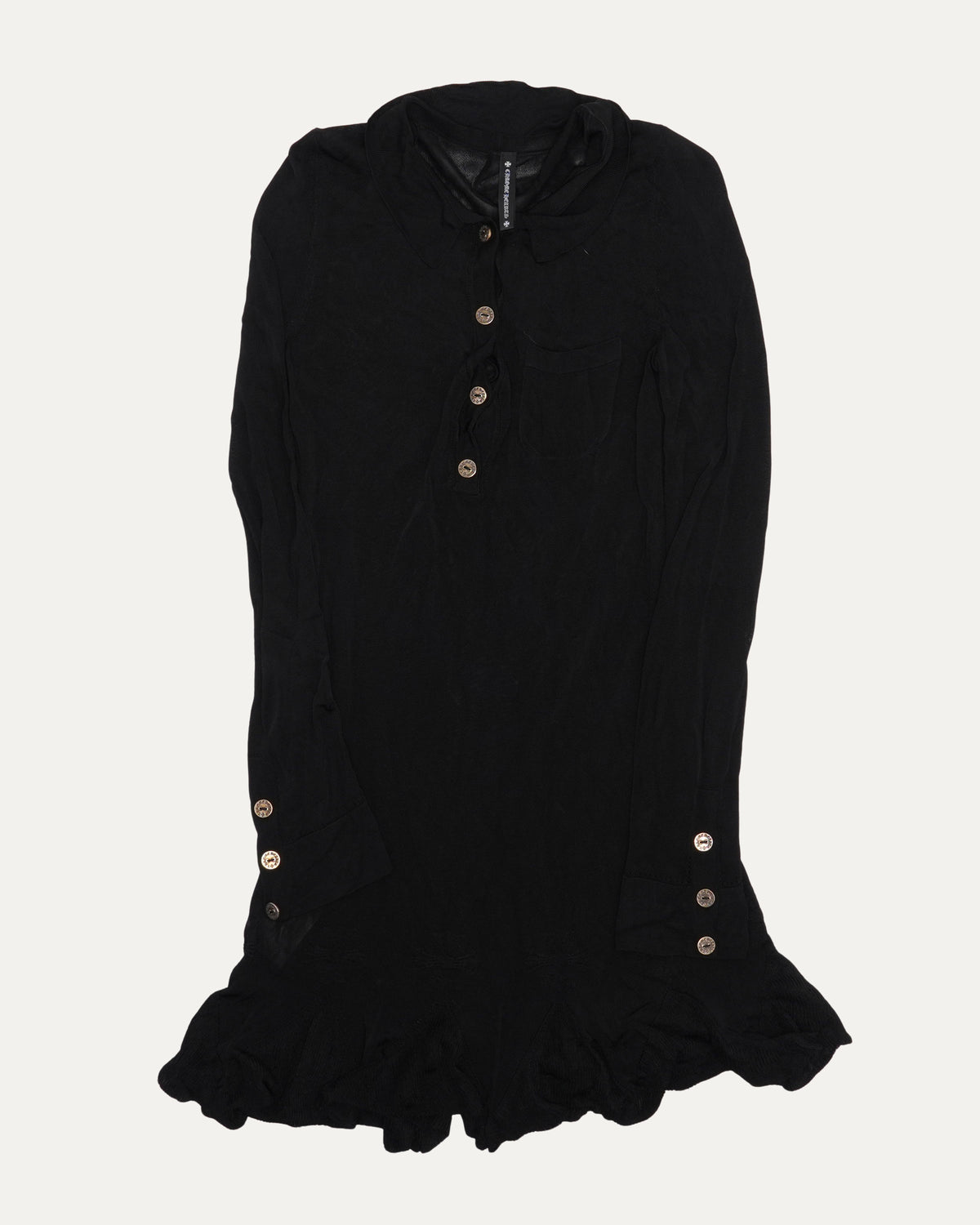 Knit Collared Long Sleeve Dress