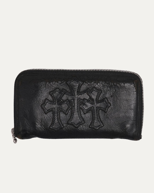 Cemetery Cross Patch Long Zip Wallet