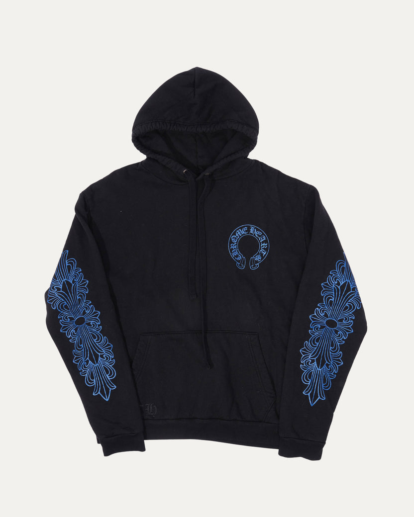 Friends and Family Glitter Print Horseshoe Logo Hoodie