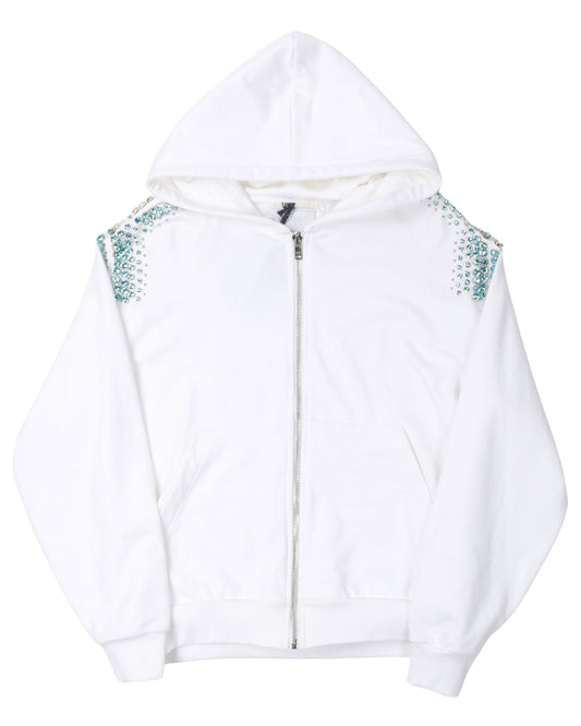 Runway Crystal Zip Up Hoodie