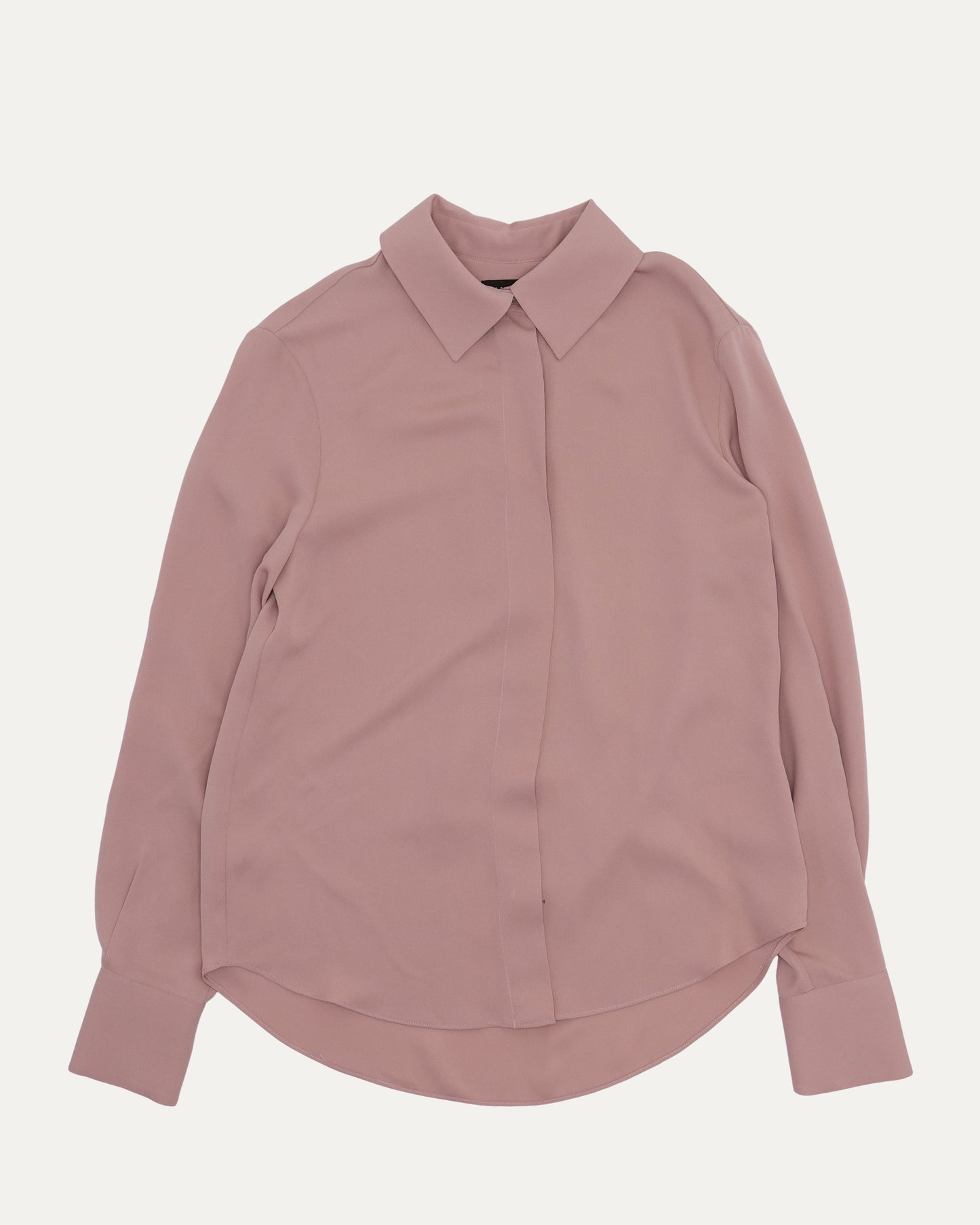 Silk Hidden Placket Shirt