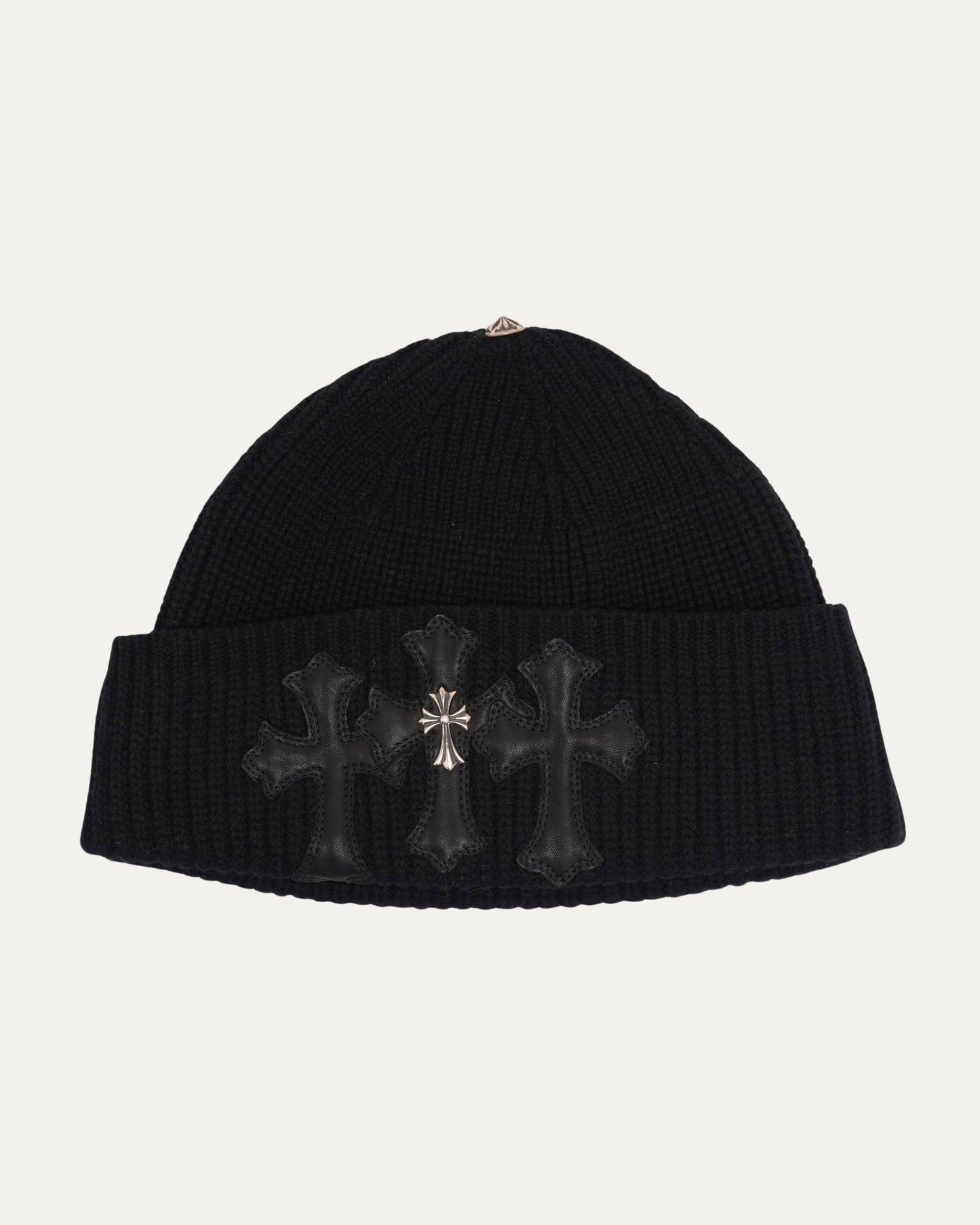 Cross Embellished Bait and Tackle Beanie