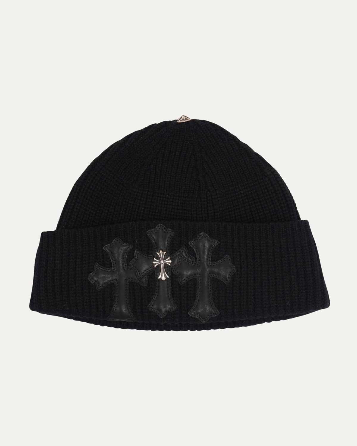 Cross Embellished Bait and Tackle Beanie