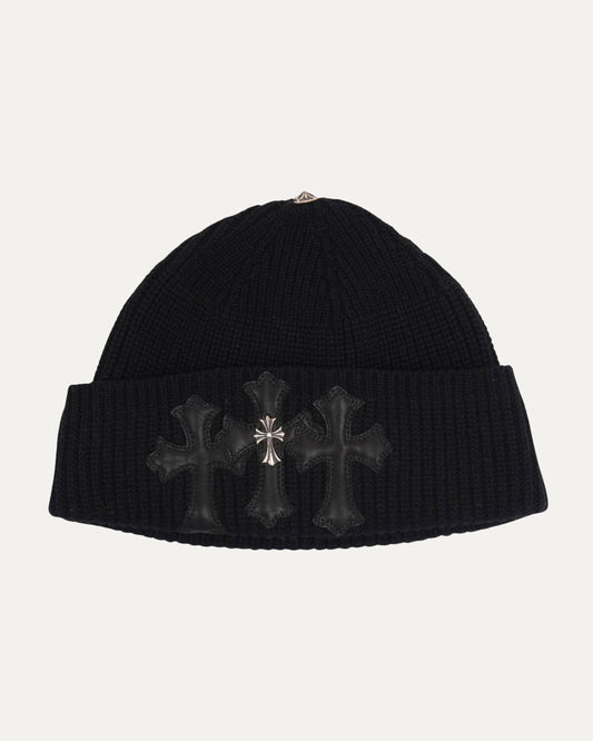Cross Embellished Bait and Tackle Beanie