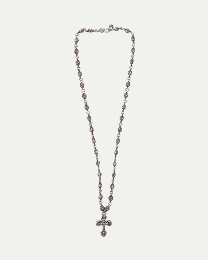 Filigree Cross On Ball Chain Necklace