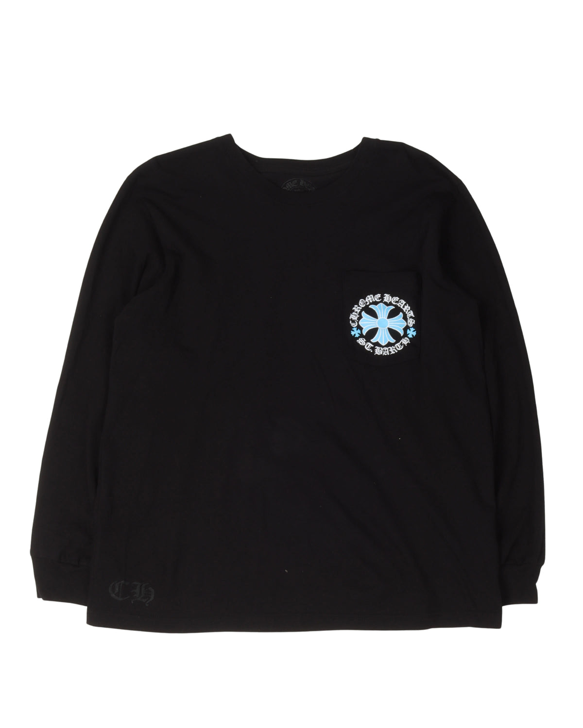 Chrome Hearts St. Barth Horseshoe Logo Long Sleeve Pocket T-Shirt 