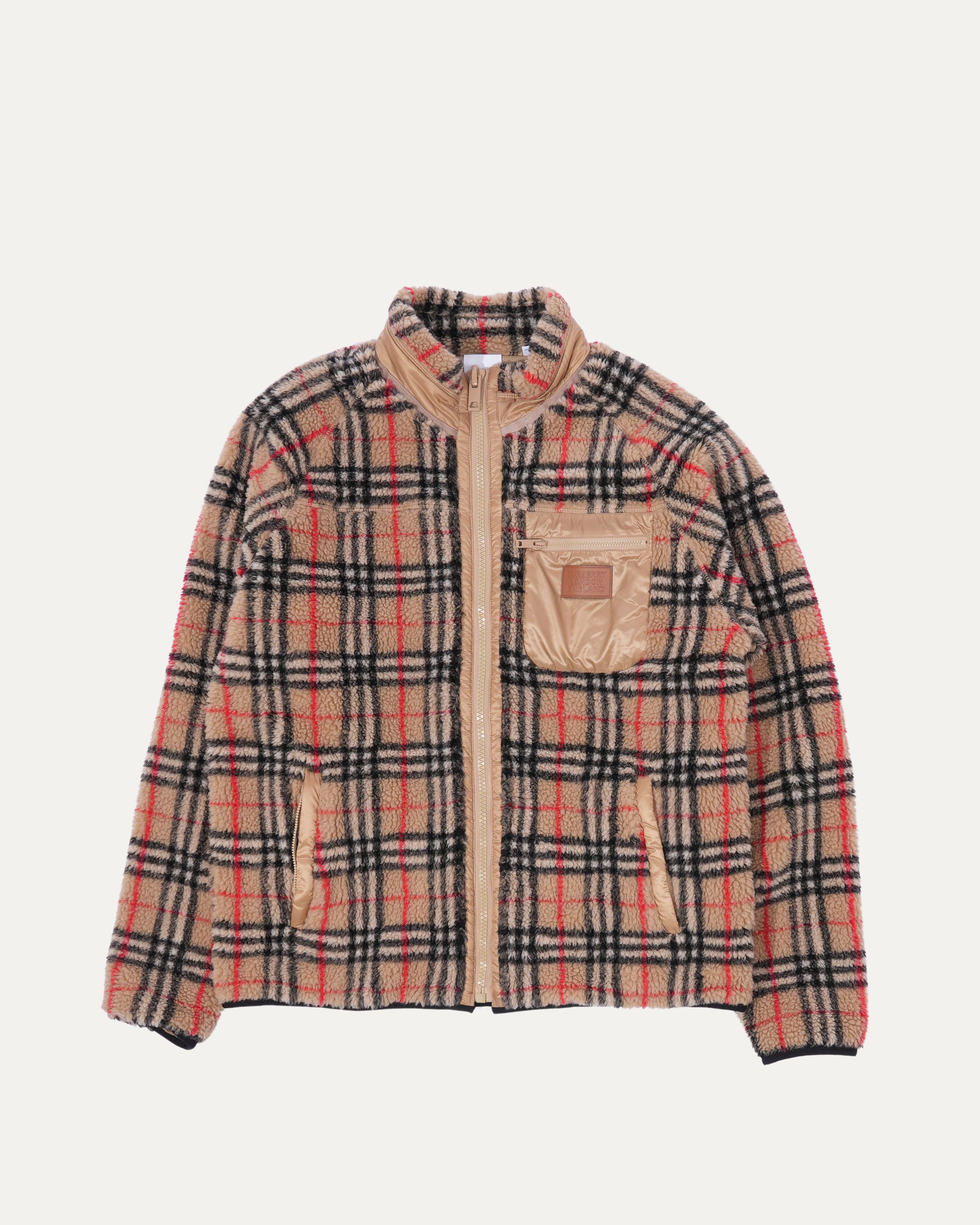 Plaid Print Fleece Jacket