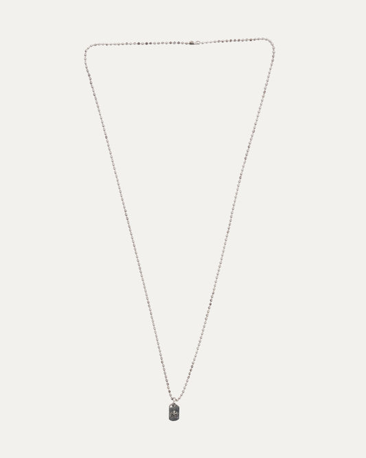 Mini Star Dog Tag Pendant on Ball Chain Necklace