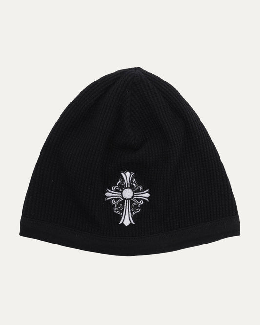 Embroidered Cross Thermal Skull Cap