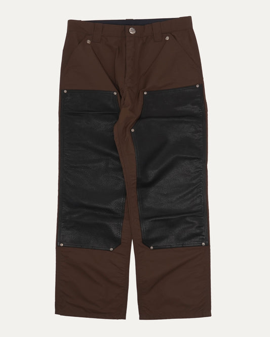 Nylon and Leather Double Knee Carpenter Pants