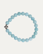 8mm Larimar Plus Cross Bead Bracelet