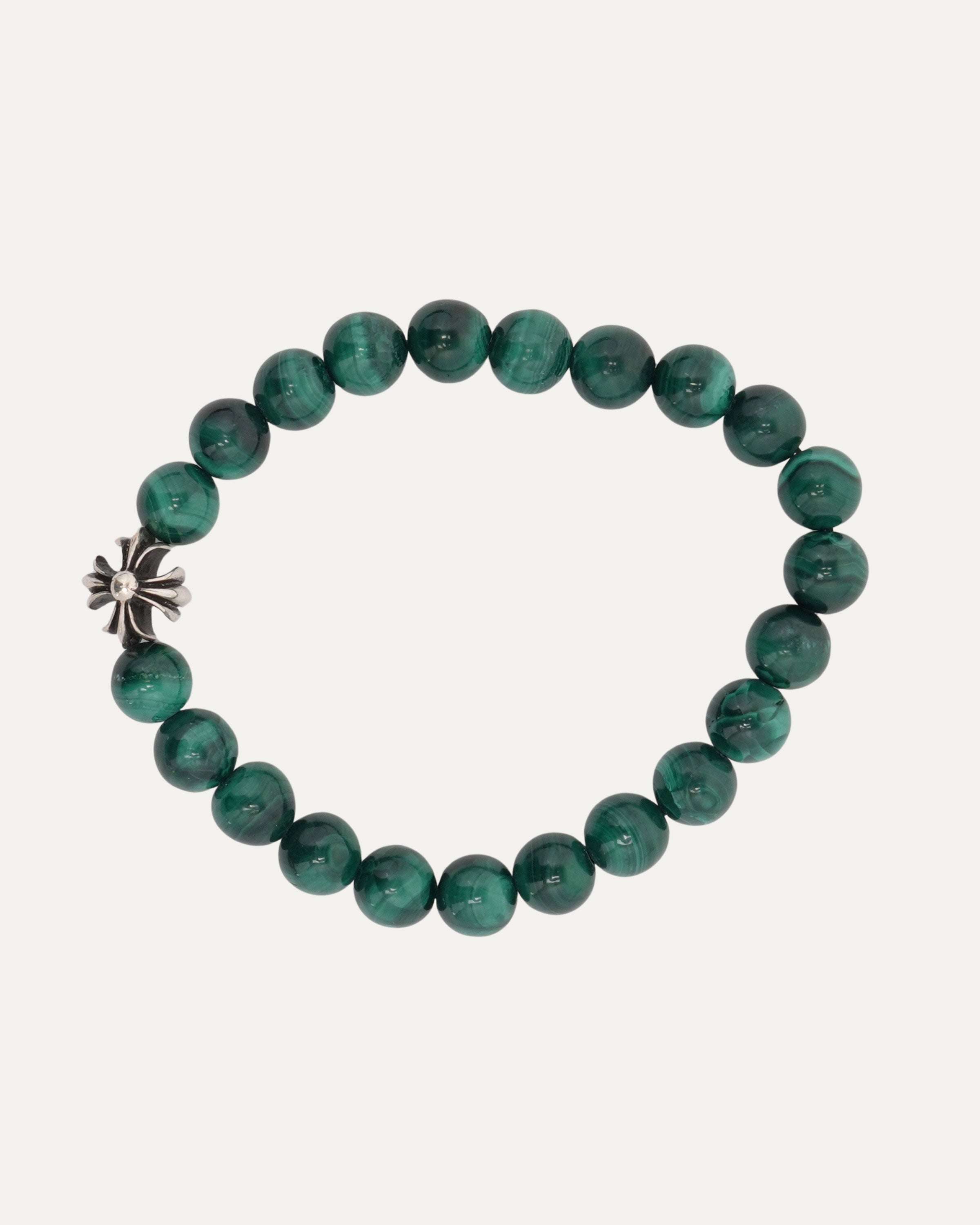 Chrome Hearts 6mm Malachite Plus Cross Bead Bracelet – Justin Reed