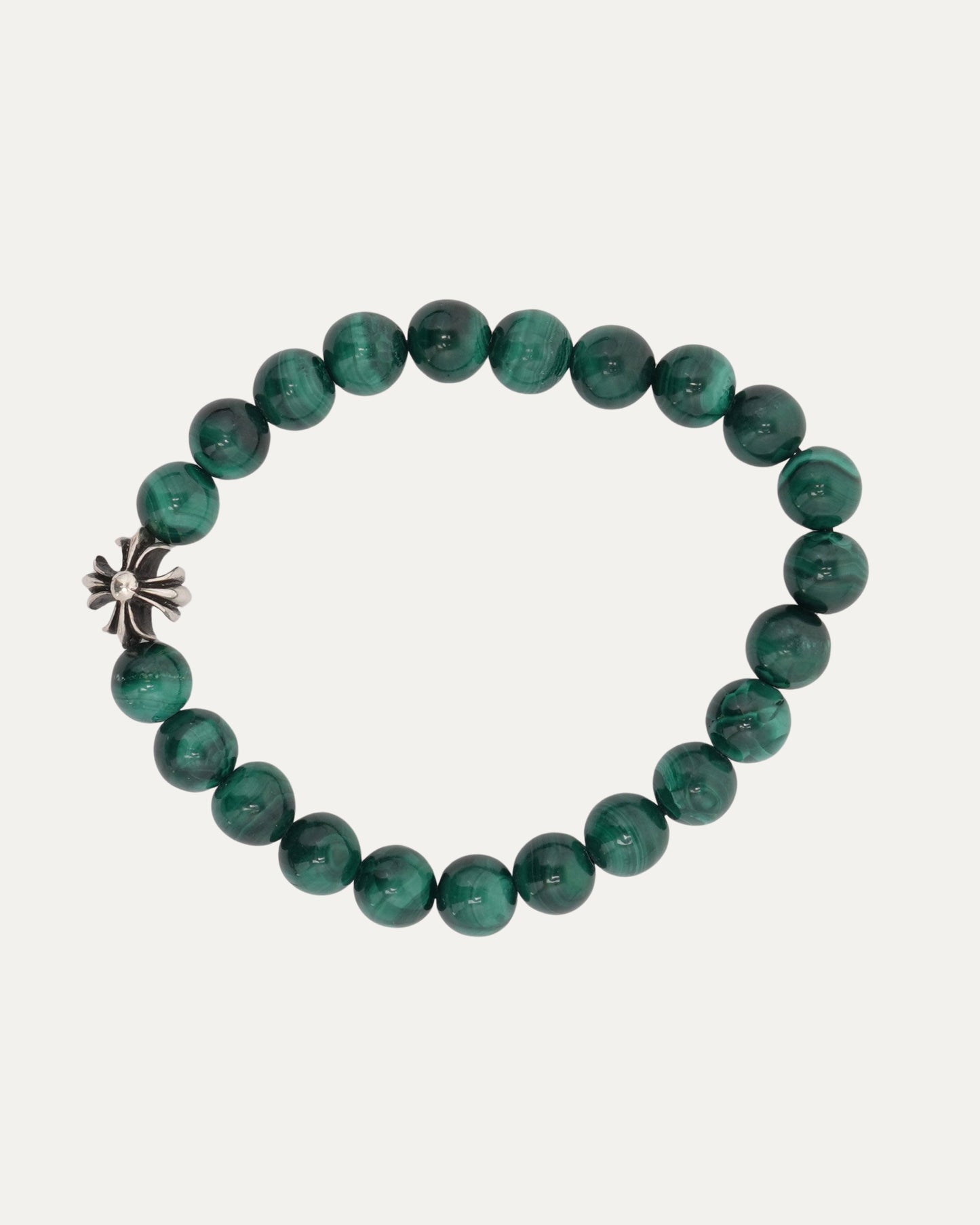 6mm Malachite Plus Cross Bead Bracelet