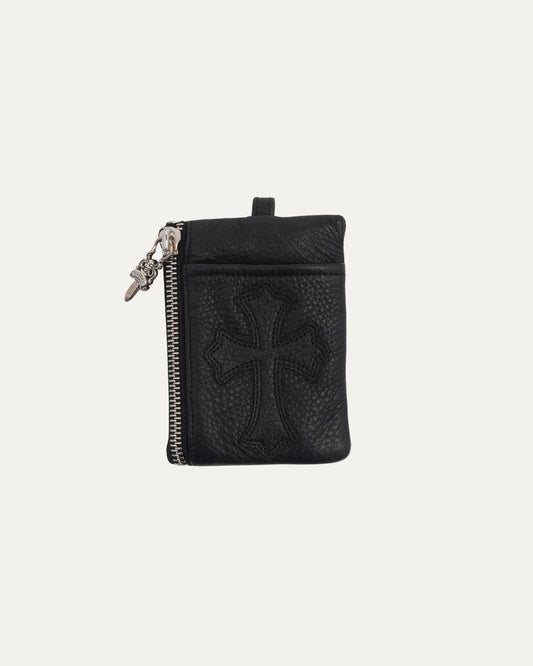 Double Dagger Zip Cross Patch Wallet