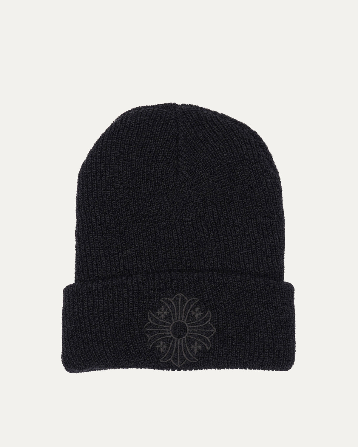 Tonal Embroidered Plus Cross Beanie