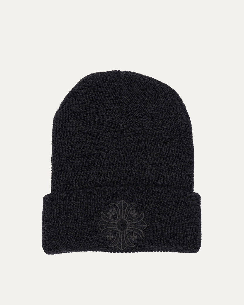 Tonal Embroidered Plus Cross Beanie