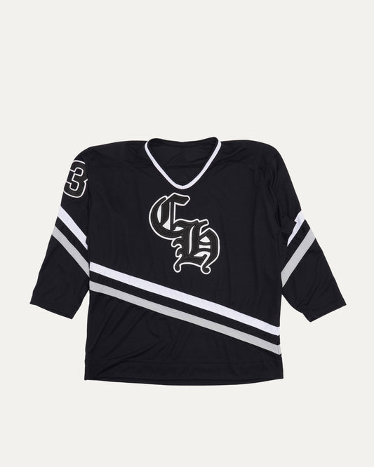 Silver Embellished Cross Patch Hockey Jersey