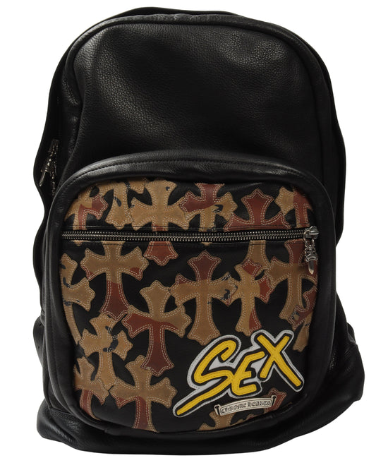 Matty Boy Sex Records Leather Backpack