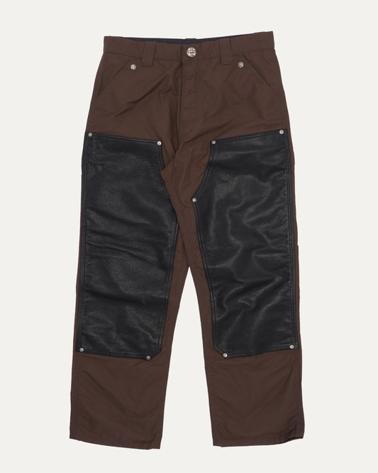 Nylon and Leather Double Knee Pants
