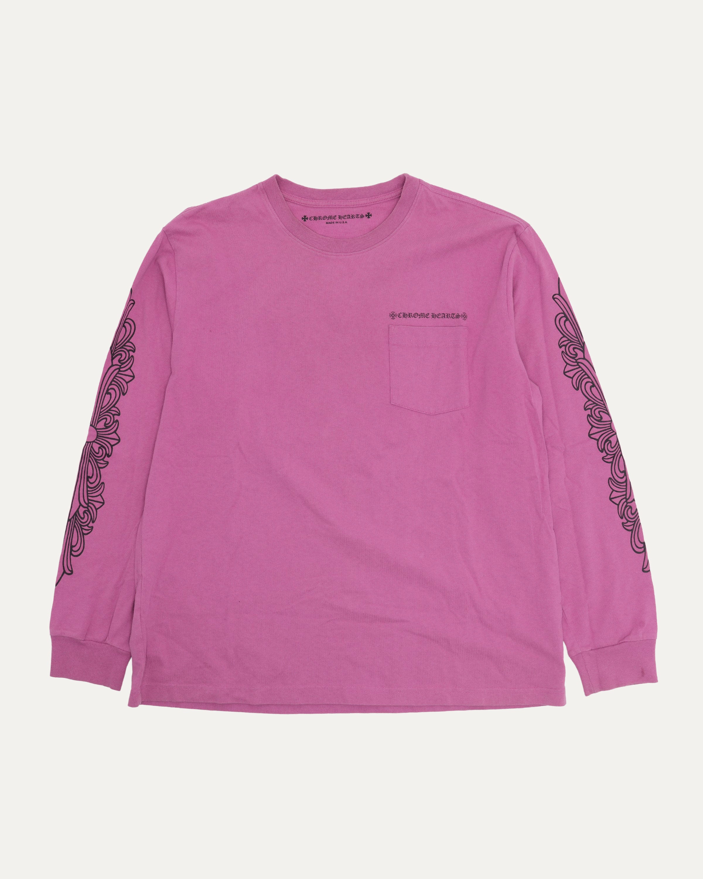 Chrome Hearts Matty Boy Spider Web Long Sleeve Pocket T-Shirt