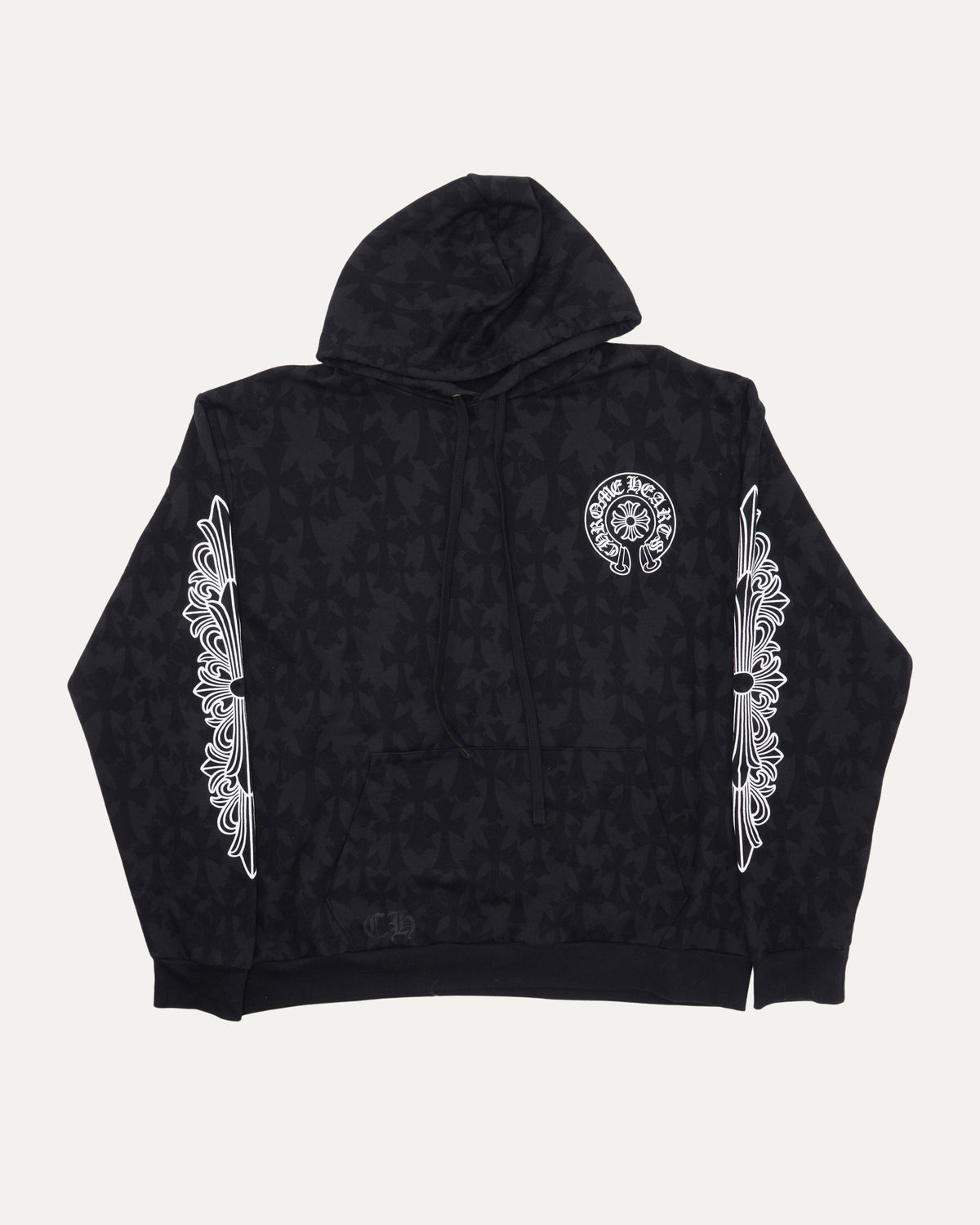 Cemetery Cross Horseshoe Logo Hoodie