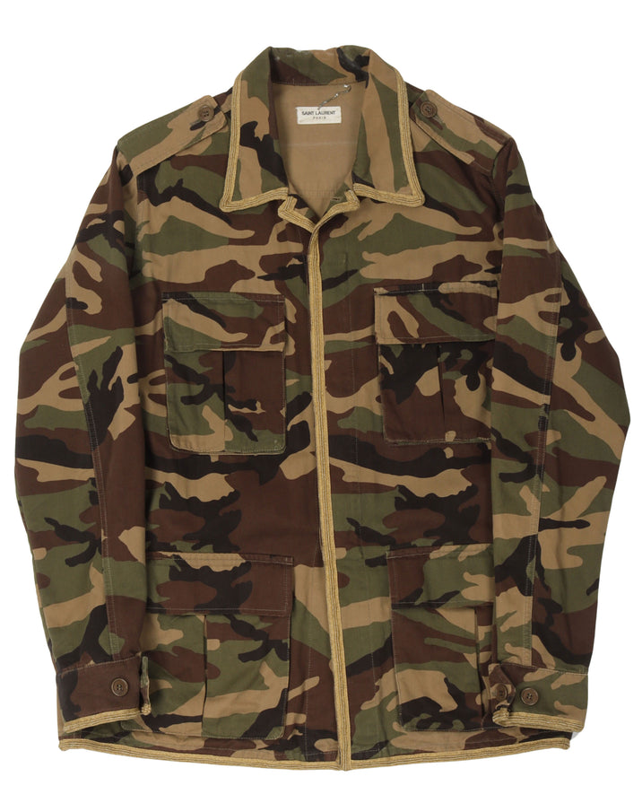 Gold Trim Camouflage Field Jacket
