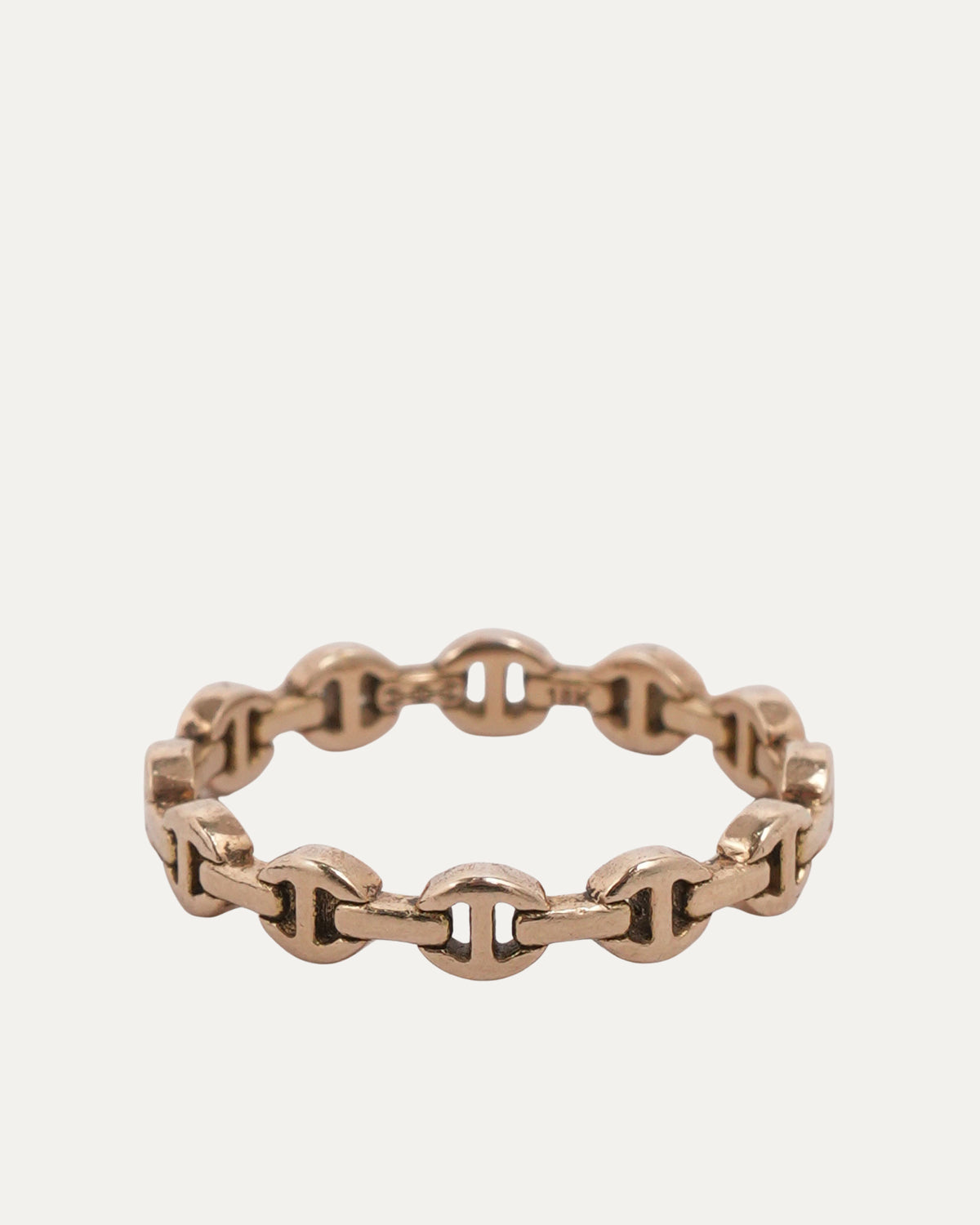 Gold Micro Dame Tri Link Ring