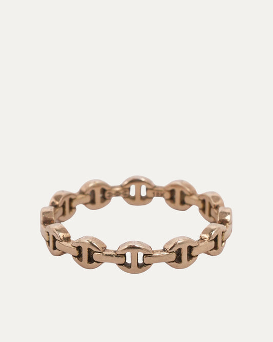 Gold Micro Dame Tri Link Ring