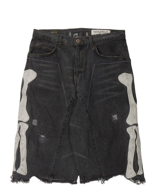 OG Skeleton Denim Shorts