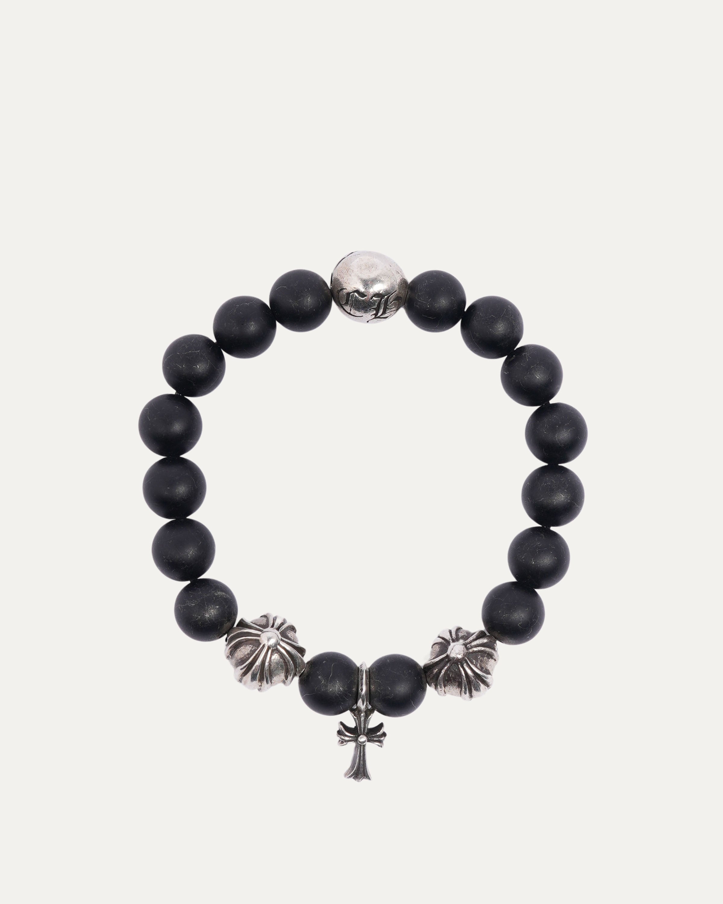 Cross Charm Bead Bracelet