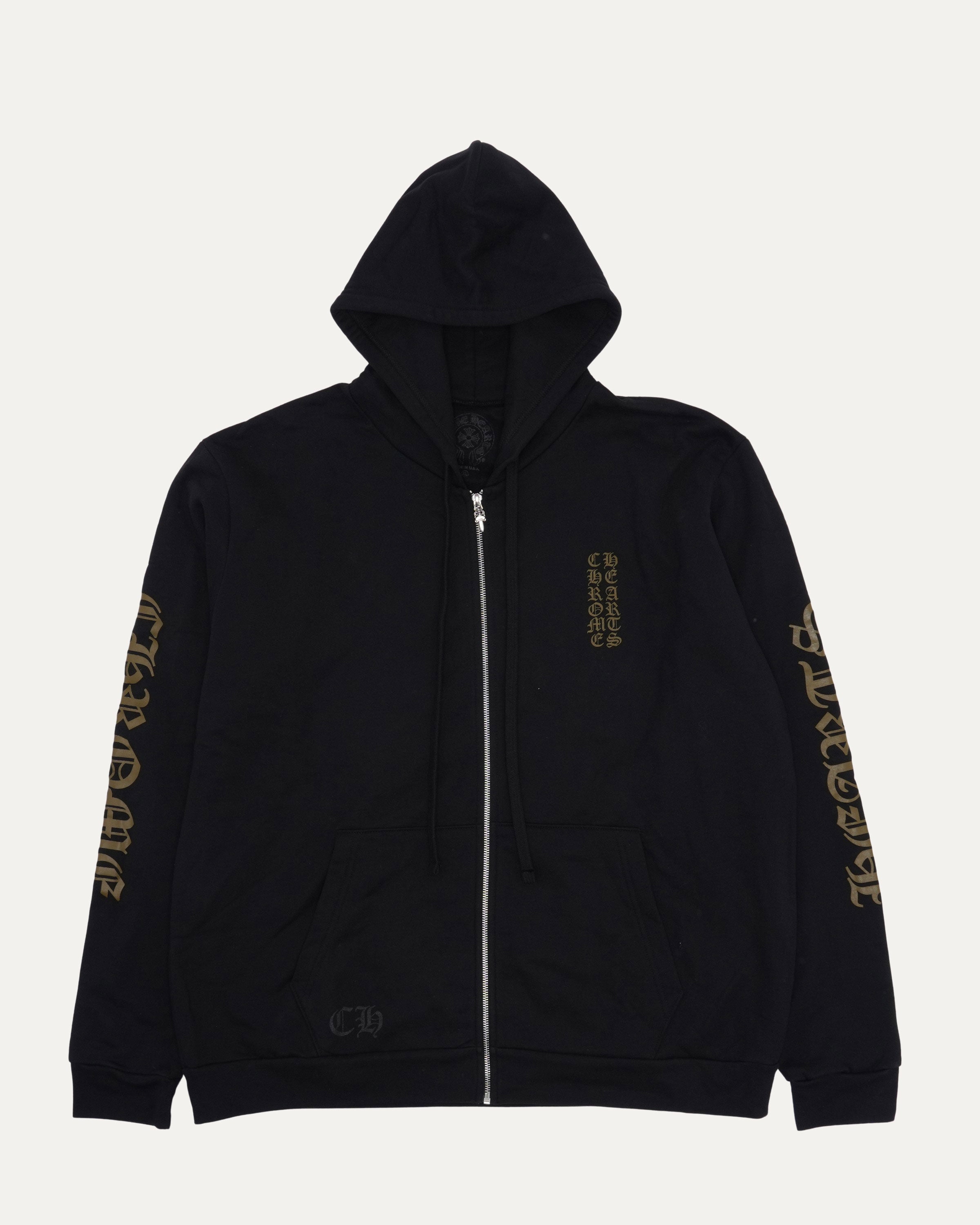 Chrome Hearts Vertical Logo Zip Up Hoodie – Justin Reed