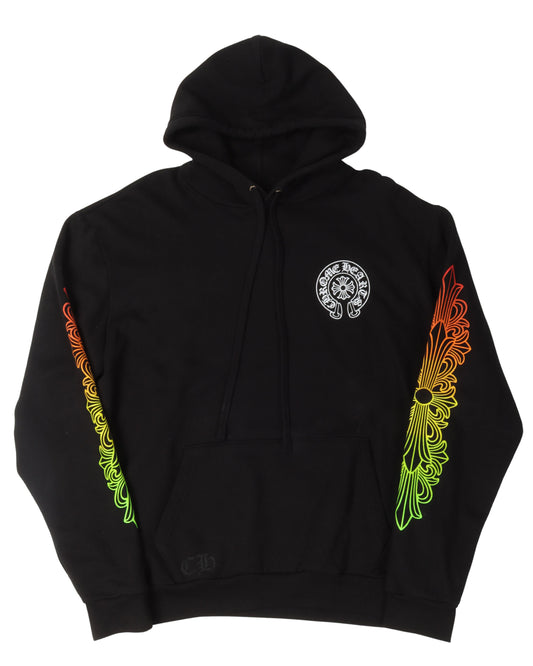 Gradient Floral Circle Hoodie
