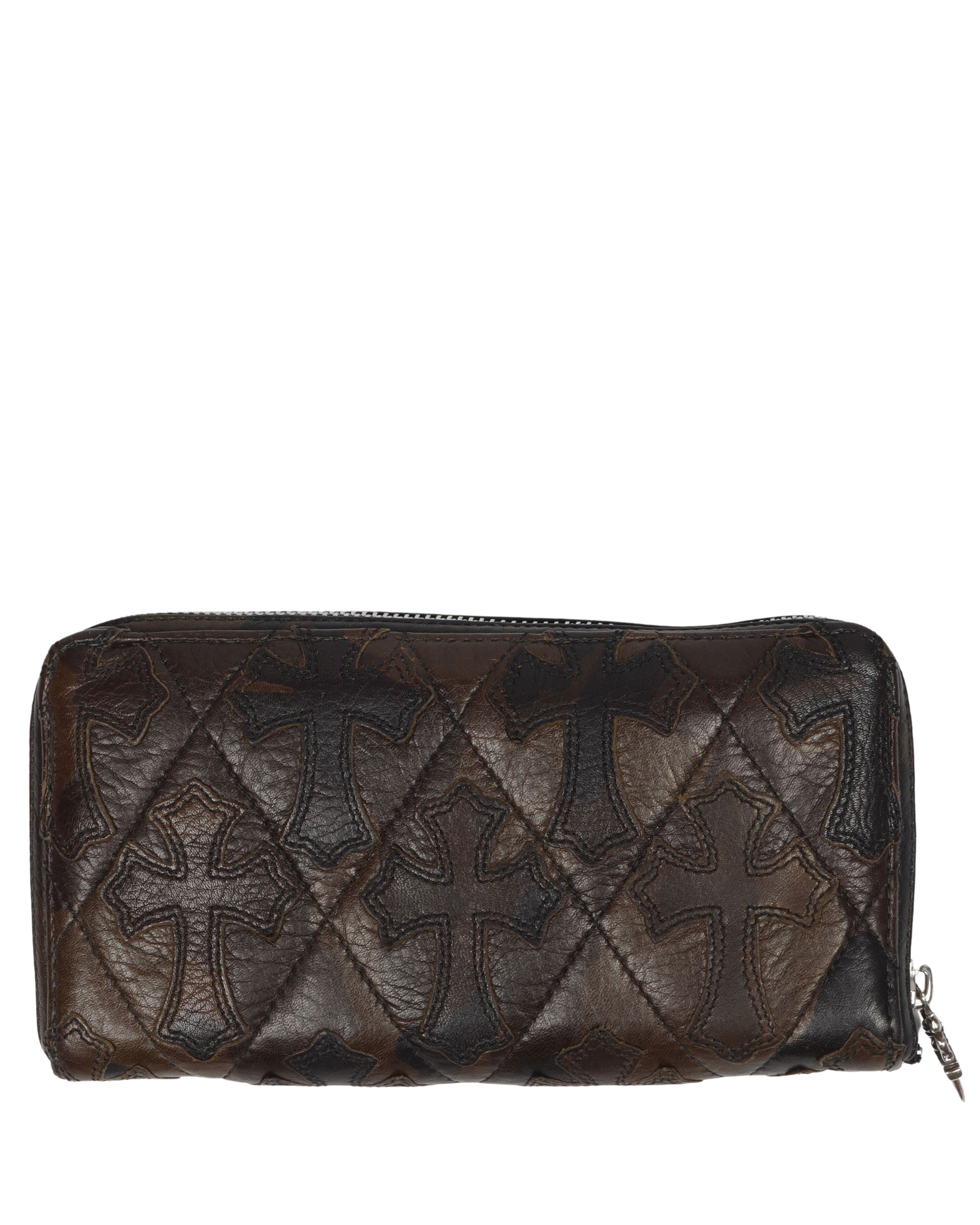 Camouflage Leather Cross Patch Wallet