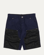 Nylon and Leather Double Knee Shorts