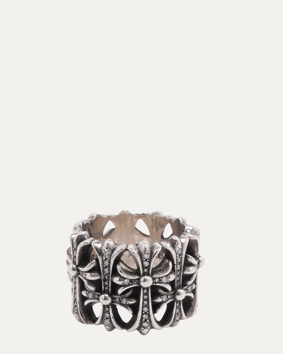 Diamond Cemetery Cross Ring