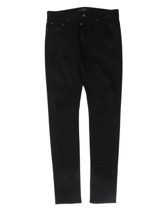 Lightly Distressed Denim Jeans