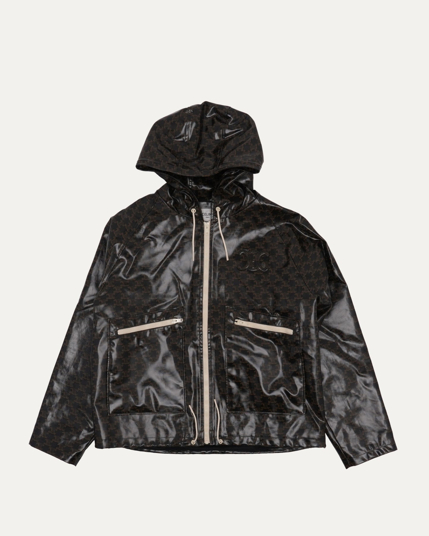 Coated Triomphe Monogram Hooded Jacket