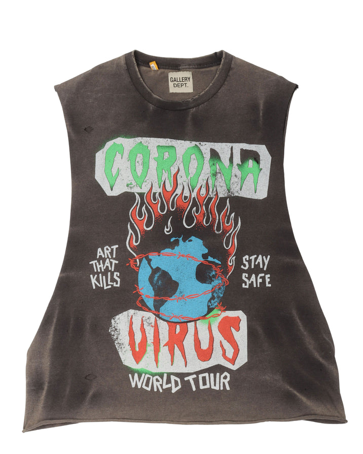 Corona Virus World Tour Cut Off T-Shirt