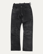 Leather Cross Patch Fleur Knee Pants