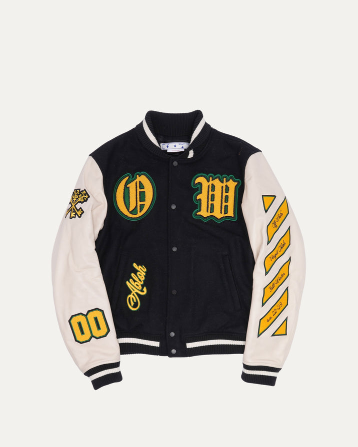 Graphics Leather Varsity Jacket