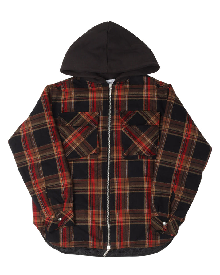 Flannel Zip-Up Hoodie