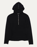 Spinal Cross Patch Cashmere Quarter Zip Hoodie