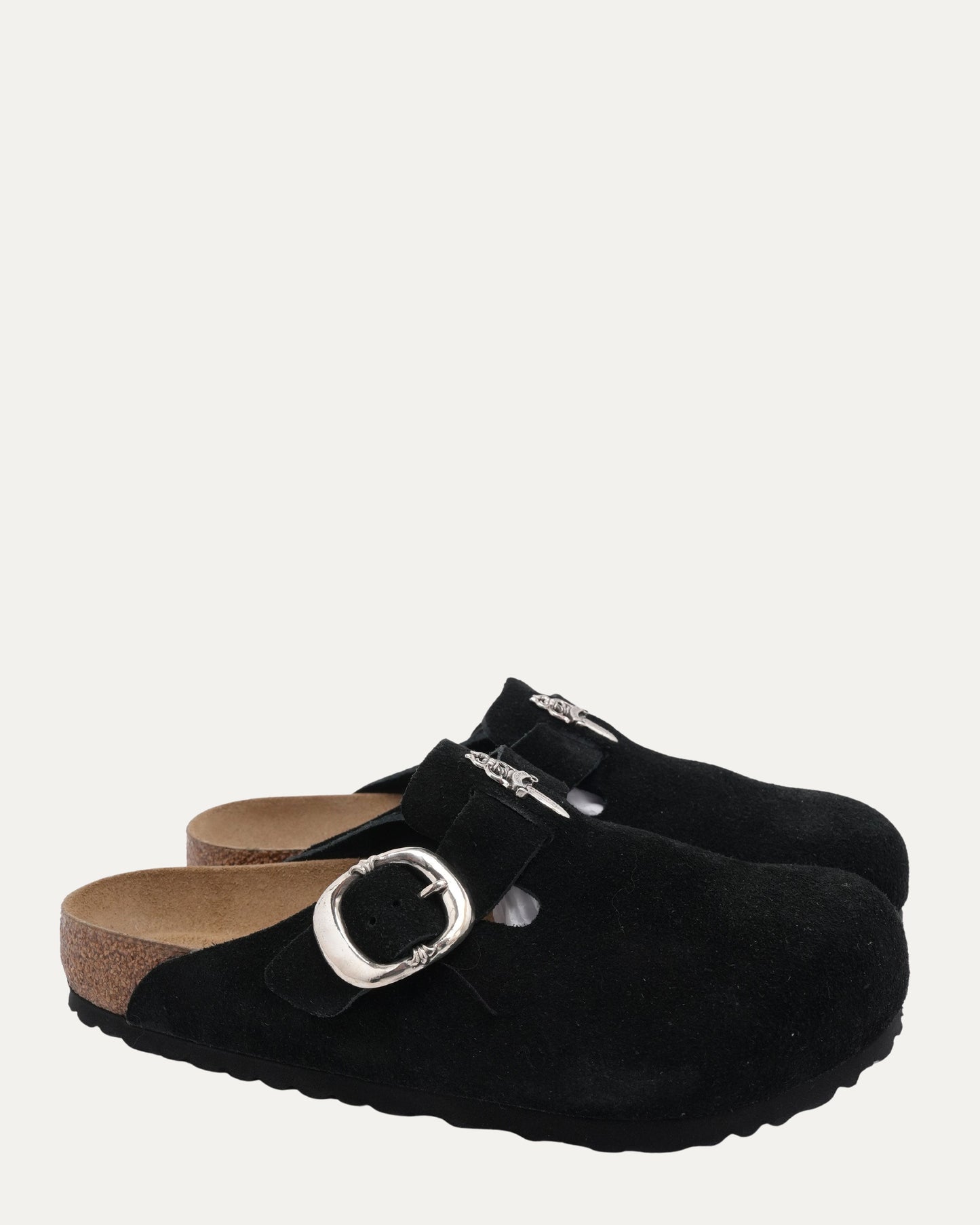 Dagger Embellished Birkenstock Boston Suede Mule