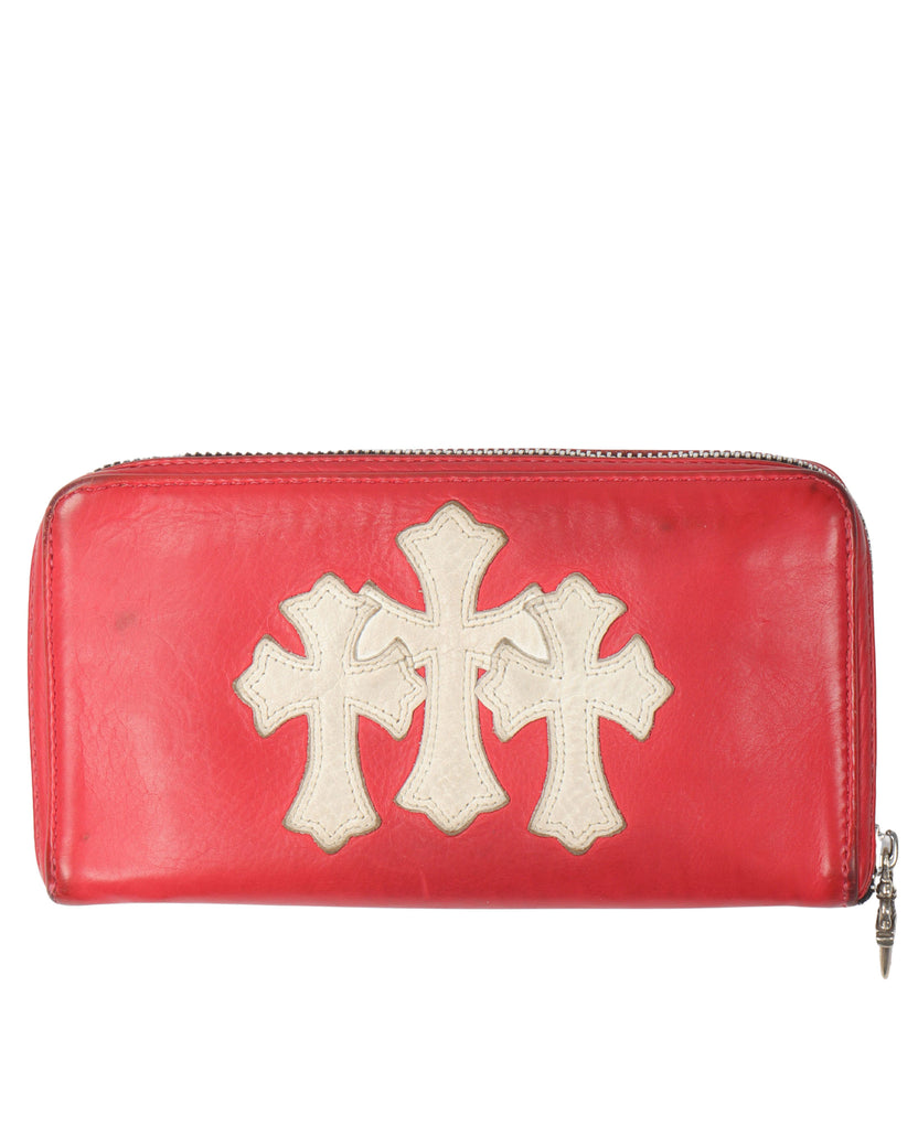 Cemetery Cross Patch Zip Wallet