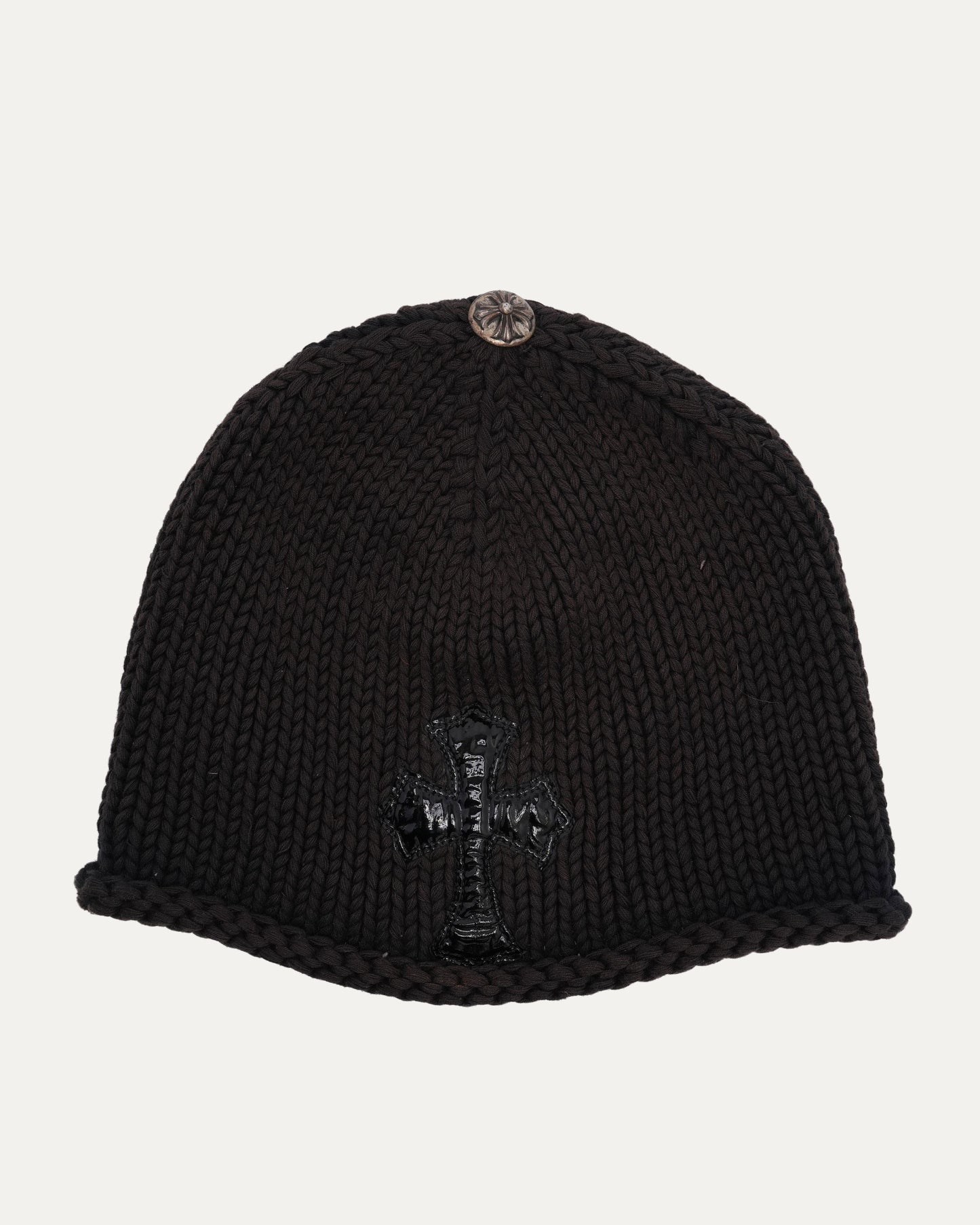 Patent Cross Patch Beanie