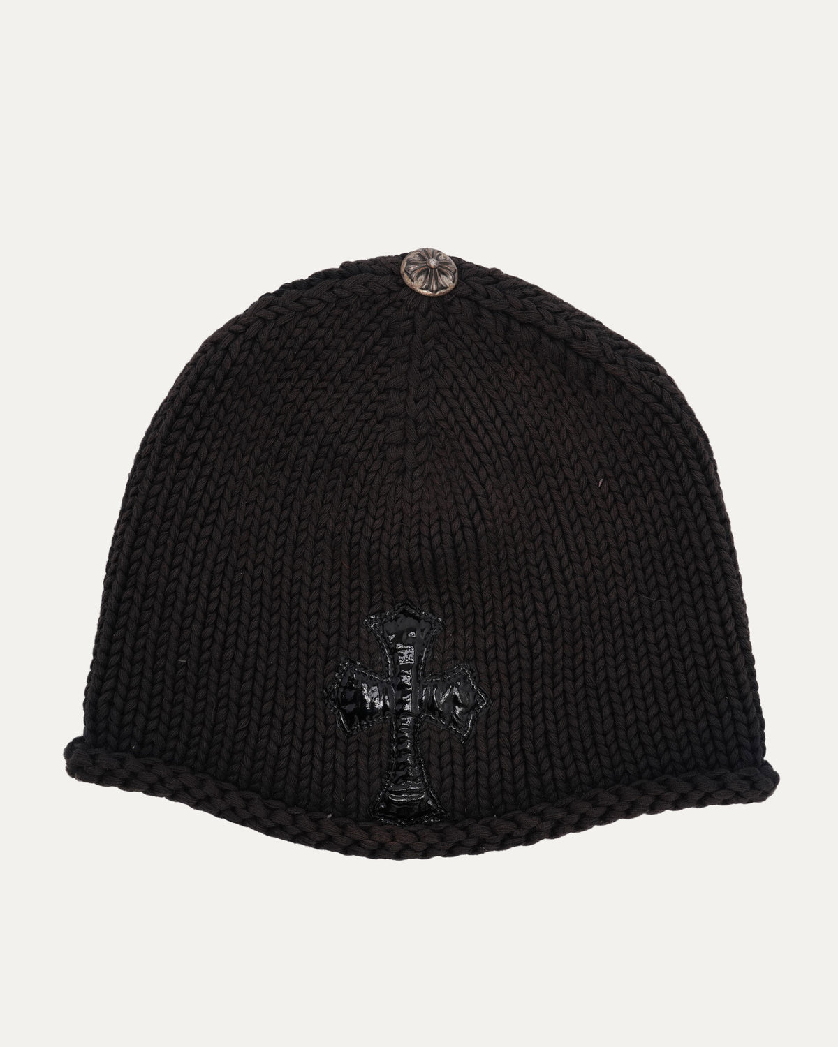 Patent Cross Patch Beanie